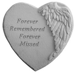 Winged Heart Forever Remembered Memorial Stone