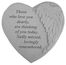 Winged Heart Those who love you Memorial Stone