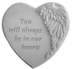 Winged Heart You will always be Memorial Stone