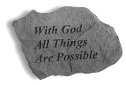 Engraved With God All Things Are Possible Stone