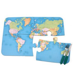 World Map Jigsaw Placements
