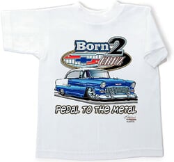 Click to get 55 Chevy Kids Tee Shirt  Classic Car Youth Clothing