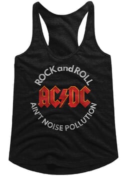 Click to get ACDC Juniors Tank Top Aint Noise Pollution Black Racerback