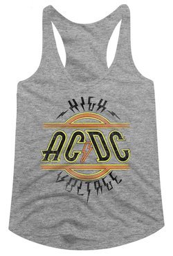 AC/DC Juniors Tank Top High Voltage Athletic Heather Racerback