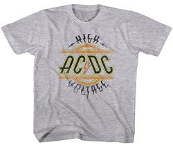 AC/DC Kids Shirt High Voltage Athletic Heather T-Shirt