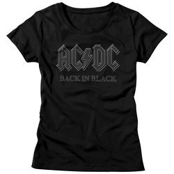 AC/DC Shirt Juniors Back In Black Black T-Shirt