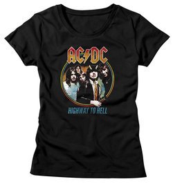 AC/DC Shirt Juniors Highway To Hell Black T-Shirt