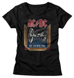 AC/DC Shirt Juniors We Salute You Black T-Shirt