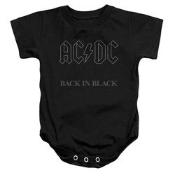 ACDC Baby Romper Back In Black Black Infant Babies Creeper