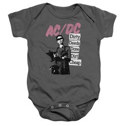 ACDC Baby Romper Dirty Deeds Charcoal Infant Babies Creeper