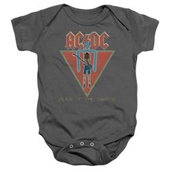 ACDC Baby Romper Flick Of The Switch Charcoal Infant Babies Creeper