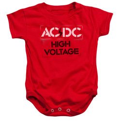 ACDC Baby Romper High Voltage Red Infant Babies Creeper