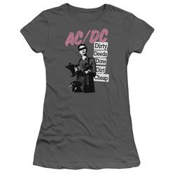 ACDC Juniors Shirt Dirty Deeds Charcoal T-Shirt