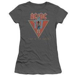 ACDC Juniors Shirt Flick Of The Switch Charcoal T-Shirt