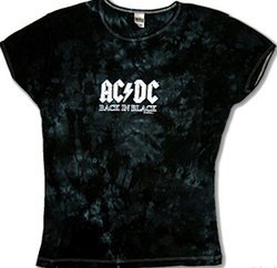 ACDC Juniors T-shirt Back In Black Tee Shirt