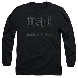 ACDC Long Sleeve Shirt Back In Black Black Tee T-Shirt