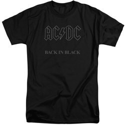 ACDC Shirt Back In Black Black Tall T-Shirt