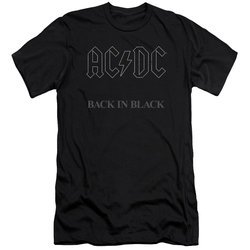 ACDC Slim Fit Shirt Back In Black Black T-Shirt