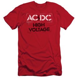 ACDC Slim Fit Shirt High Voltage Red T-Shirt