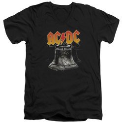 ACDC Slim Fit V-Neck Shirt Hell's Bells Black T-Shirt