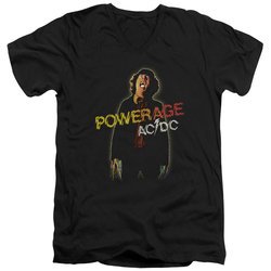 ACDC Slim Fit V-Neck Shirt Powerage Black T-Shirt
