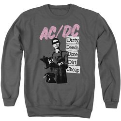 ACDC Sweatshirt Dirty Deeds Adult Charcoal Sweat Shirt
