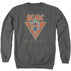 ACDC Sweatshirt Flick Of The Switch Adult Charcoal Sweat Shirt