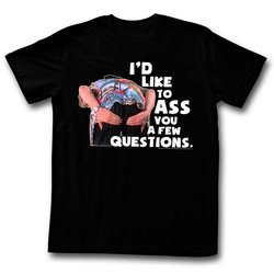 Ace Ventura Shirt Questions Adult Black Tee T-Shirt