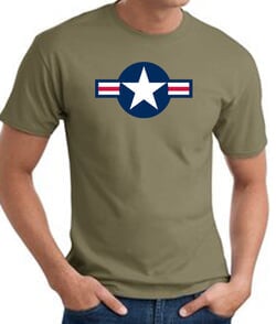Click to get Air Force Shirt Aircraft Insignia Logo Olive Green Tee TShirt