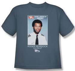 Airplane Shirt Kids Roger Murdock Slate Youth Tee T-Shirt