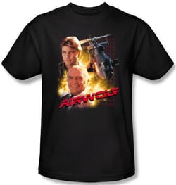 Click to get Airwolf Tshirt Airwolf Collage Adult Black Tee Shirt
