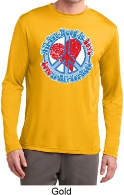 All You Need is Love Mens Dry Wicking Long Sleeve Shirt