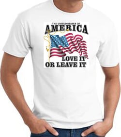 Click to get America USA TShirt  Love It Or Leave It Adult Tee