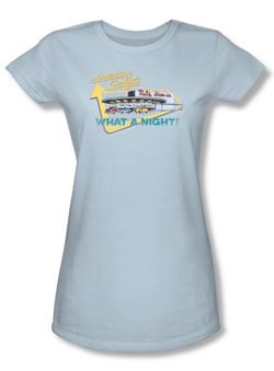 American Graffiti Juniors T-shirt Movie Mels Drive In Light Blue Shirt