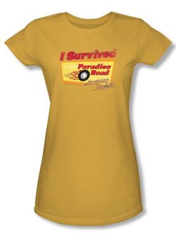 American Graffiti Juniors T-shirt Movie Paradise Road Gold Tee Shirt