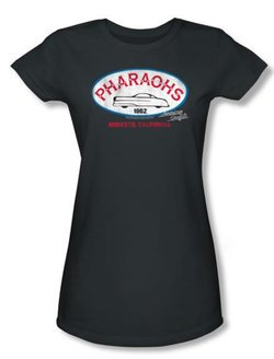 American Graffiti Juniors T-shirt Movie Pharaohs Charcoal Tee Shirt