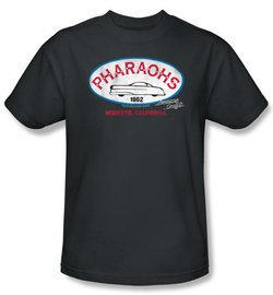 American Graffiti T-shirt Movie Pharaohs Adult Charcoal Tee Shirt
