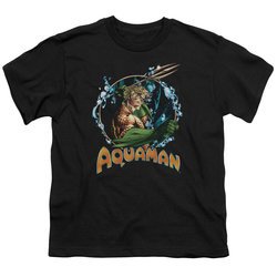Aquaman Kids Shirt Ruler Of The Seas Black T-Shirt
