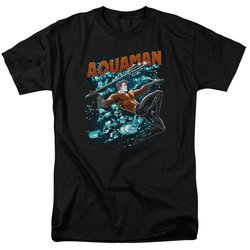 Aquaman Shirt Bubbles Black T-Shirt