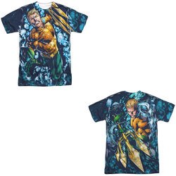 Aquaman Shirt Trident Sublimation Shirt Front/Back Print