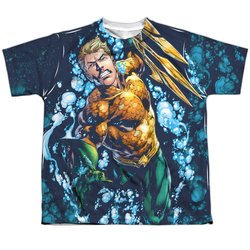 Aquaman Shirt Trident Sublimation Youth Shirt