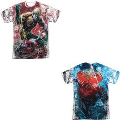 Aquaman Shirt VS Manta Sublimation Shirt Front/Back Print