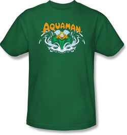 Click to get Aquaman Tshirt  Aquaman Splash Adult Kelly Green Tee