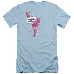 Army Of Darkness Slim Fit Shirt S Mart Name Tag Light Blue T-Shirt
