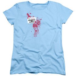 Army Of Darkness Womens Shirt S Mart Name Tag Light Blue T-Shirt