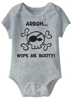 Click to get Arrgh Wipe Me Booty Funny Baby Romper Grey Infant Babies Creeper