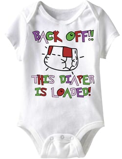 Click to get Baby Funny Romper Diaper Loaded Infant White Babies Creeper