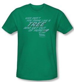 Back To The Future Kids T-shirt Make Like A Tree Green Shirt Youth