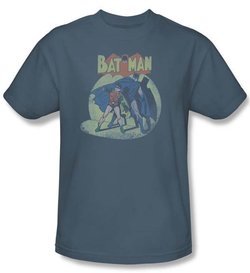 Batman And Robin T-shirt  - In The Spotlight DC Comics Adult Slate