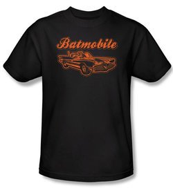 Batman T-Shirt - Batmobile Adult Black Tee